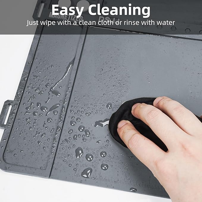 Gun Cleaning Mat, Premium Magnetic Pad With Organizer Parts Tray, Anti-Slip Rubberized Pistol Mat, Protective Workbench Mat for Gun Cleaning (16.5"x 10.43")