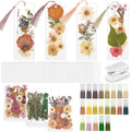 Fuyoooo 376 Pcs Pressed Flowers Bookmark Making Kit, DIY Bookmark Laminating by Liraitoya