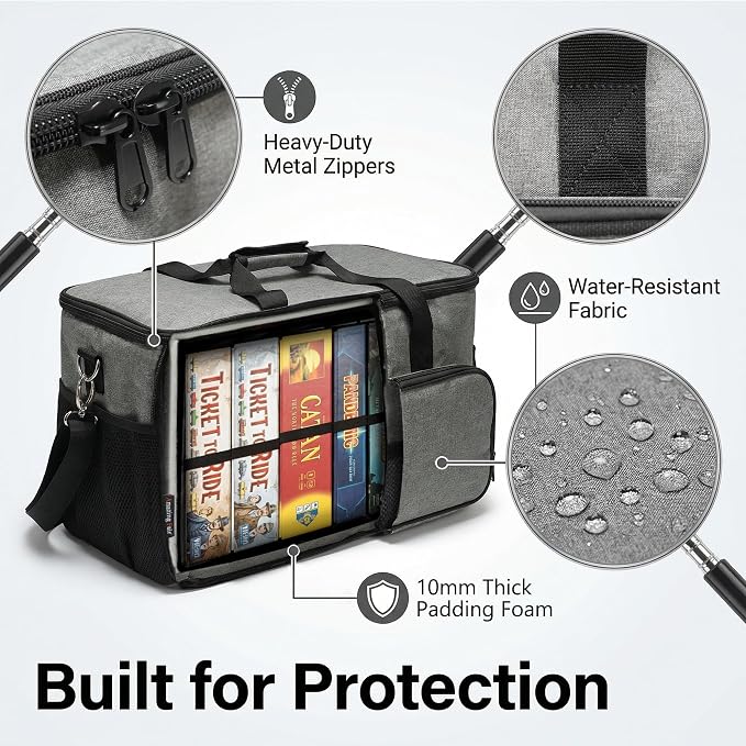 Board Game Bag with Multi-Pockets – Convertible Tote & Shoulder Carry, Includes - Image 5