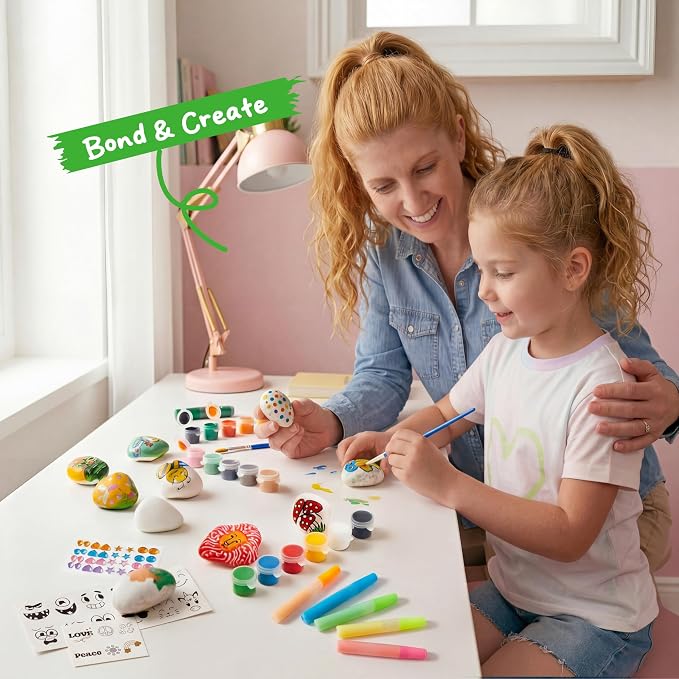 Rock Painting Kit- Glow in The Dark Rock Kit, Arts and Crafts - Image 5