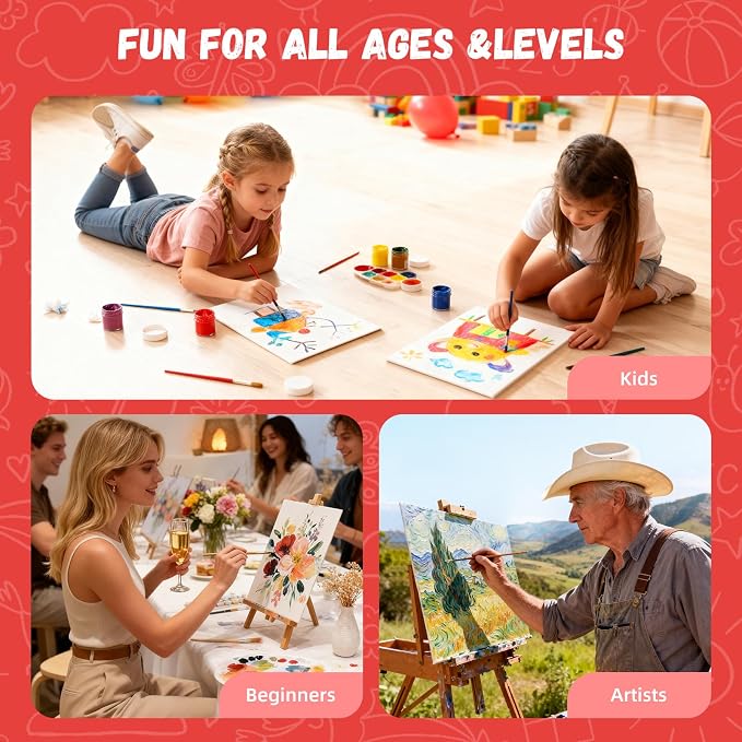 Simetufy 12 Pack 8x10 Canvas Boards - Image 5