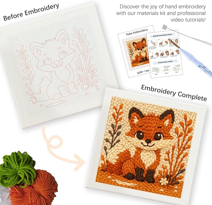 SDOYUNO Punch Needle Kit with Frame - Image 3