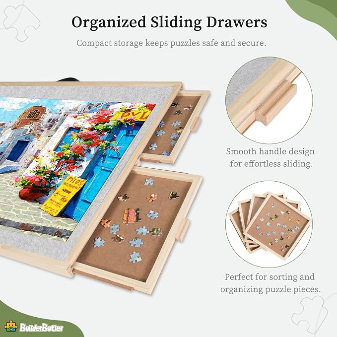 BuilderButler 2000 Pieces 2-in-1 Tilting & Rotating Puzzle Board – Portable - Image 4