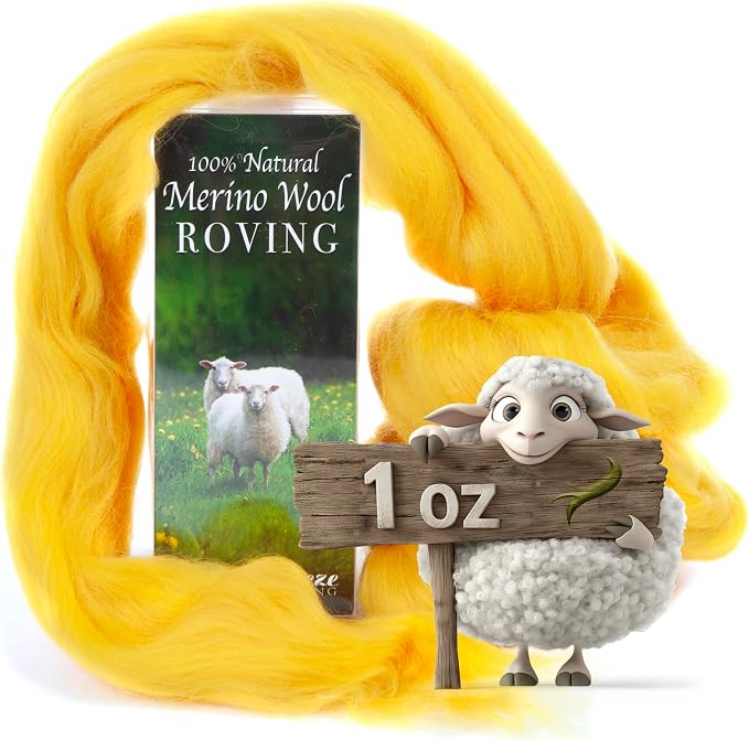 100% Natural Merino Wool Roving by DesertBreezeDistributing