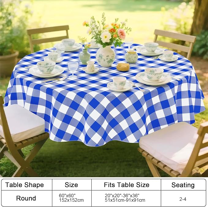 Smiry Plastic Table Cloth, Waterproof Vinyl Tablecloth - Image 7
