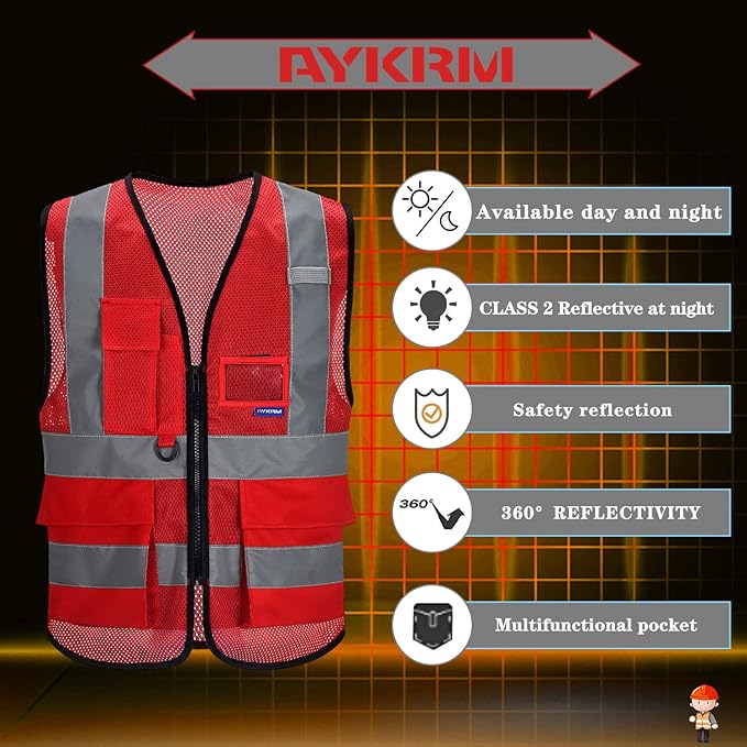 Construction red vest