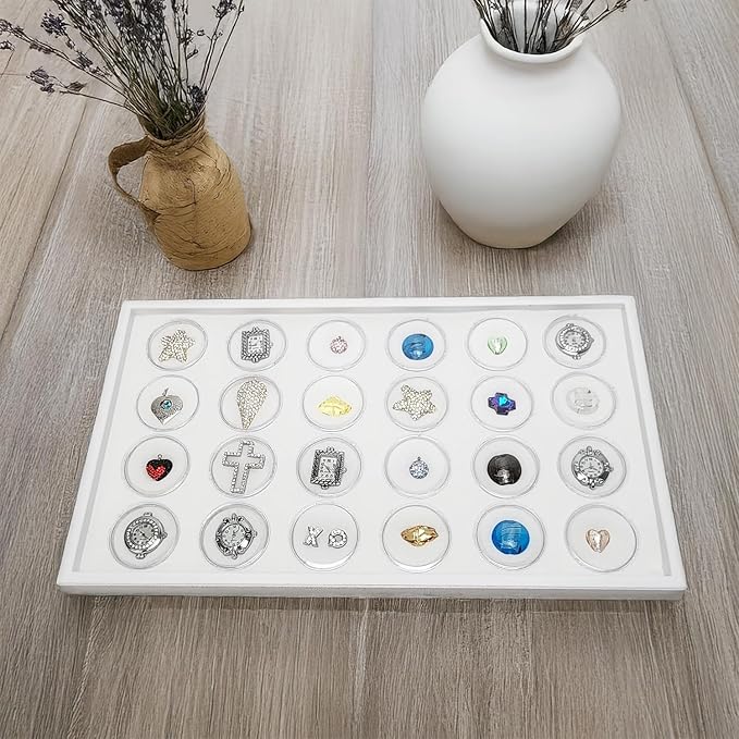 Ikee Design 24 Gem Showcase Stackable Jewelry Display Tray - Image 7