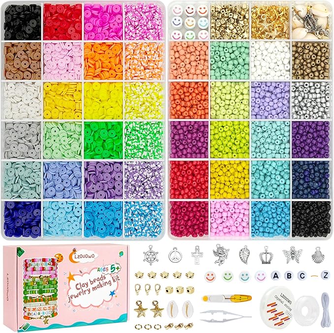 LZOUOWO 16300 4mm Glass Seed Beads by LZOUOWO