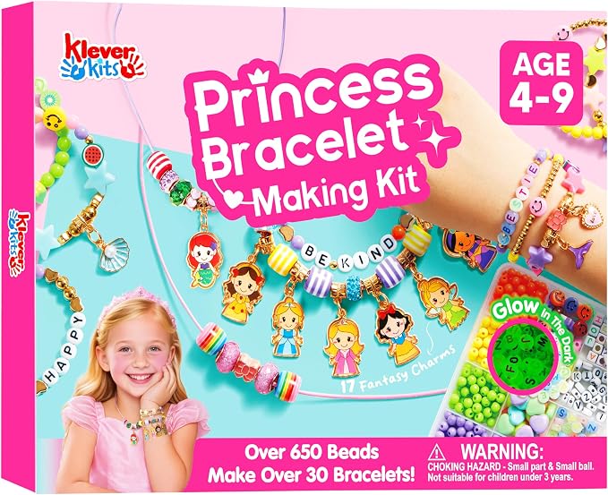 JOVA Klever Kits Princess Bracelet Making Kit, Jewelry Making Kit, Bracelets by KleverKits