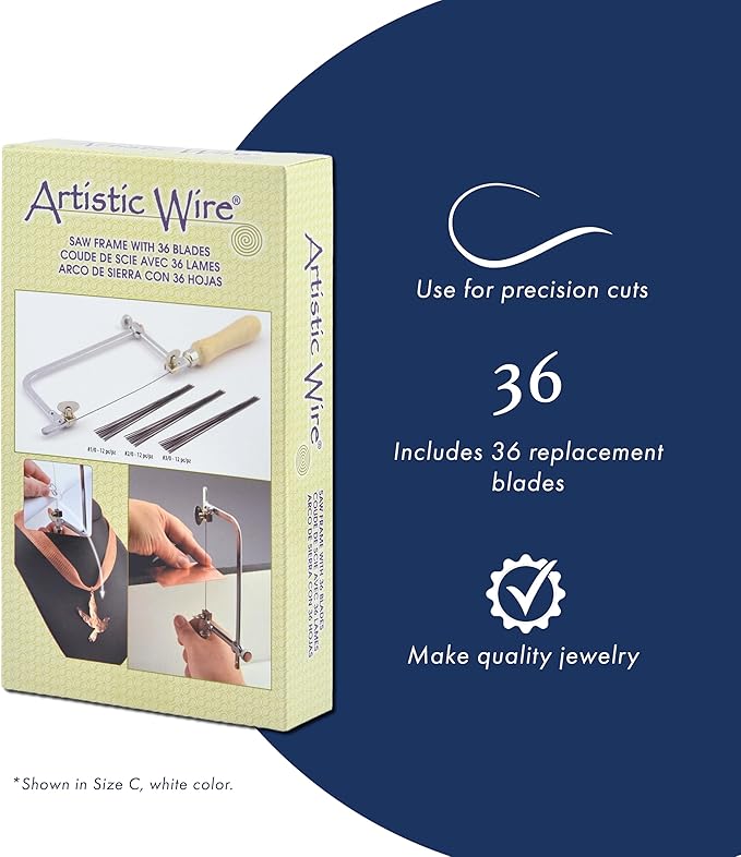 Artistic Wire Replacement Jewelers Saw Blades, 144 pcs - Size 3/0, Ideal for Metal Saw Frame, Scroll Saw, Coping Saw Work - Perfect for Jewelers and Silversmiths