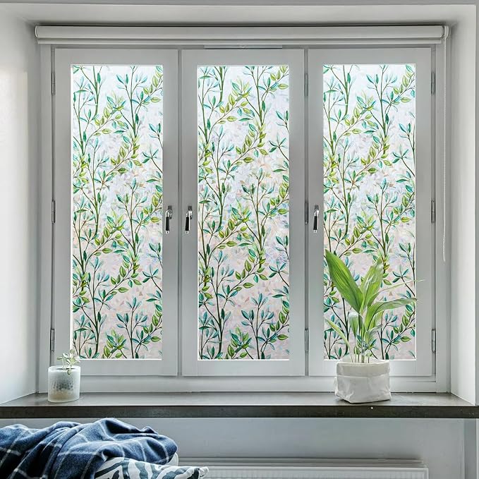 Ranzdn Window Privacy Film, Stained Glass, Static Cling, 45.2" x 157.4" | No - Image 5