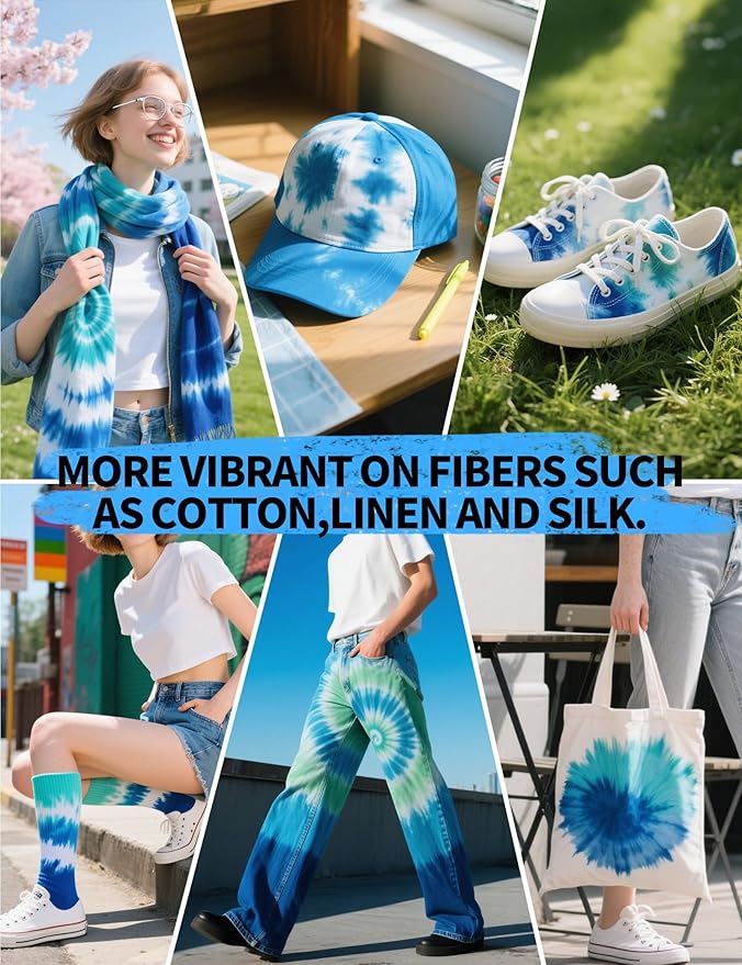Tie Dye Kit - 7 Blue Shades Tie Dye Kits - Image 5