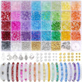 Funtopia Glass Beads for Bracelets 6mm, Crystal Beads for Bracelets DIY Crafts by Funtopia