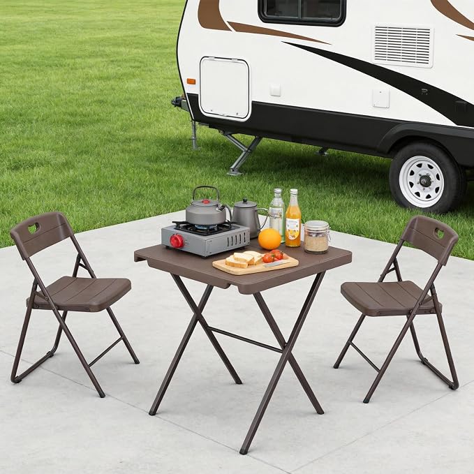 Folding Table, Square Folding Card Table - Image 9