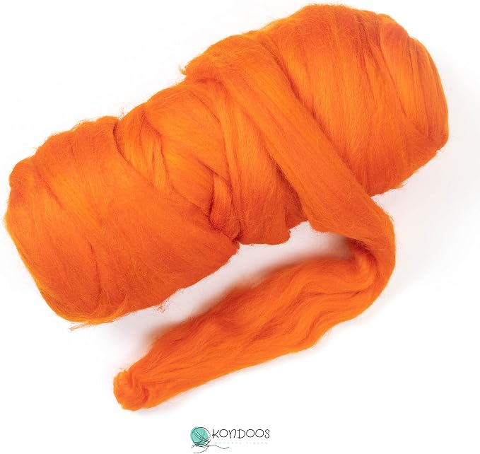 Colored Natural Wool roving Chunky Thick 1 lb. Best Wool - Image 2