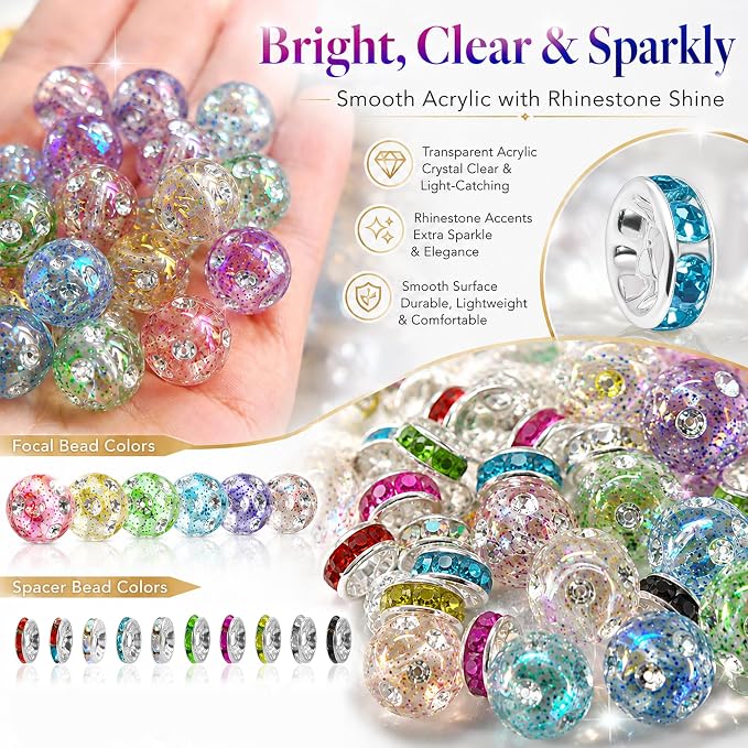 250 Pcs Beads for Pens - 16mm Focal Beads for Beadable Pens - Image 2