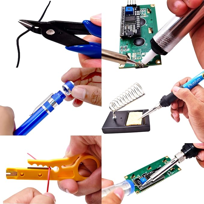 Soldering Iron Kit, 60W Soldering Iron Adjustable Temperature 25-in-1, 5 Solder - Image 9