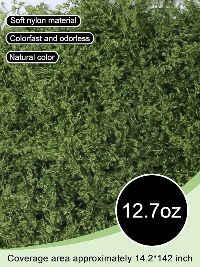 12.7oz Fake Moss Green Moss Faux Plant Artificial Floral Greenery - Image 2