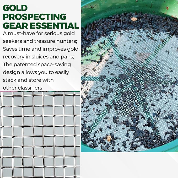 SE 13.25 Inch Wide Stackable Classifier Gold Prospecting Pan - Image 6