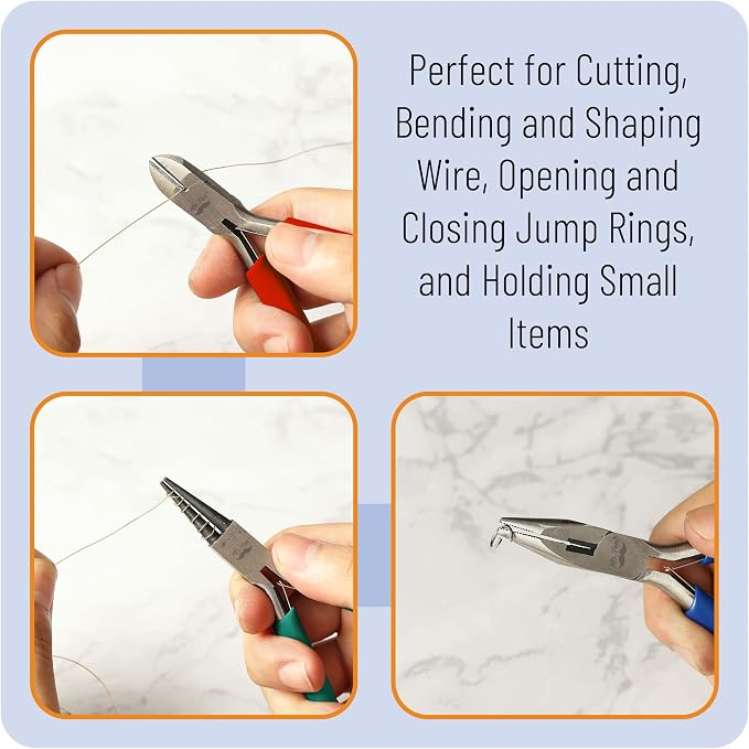 Mr. Pen- Pliers for Jewelry Making, 3 Pack, Chain Nose | Round Nose Pliers Set - Image 5