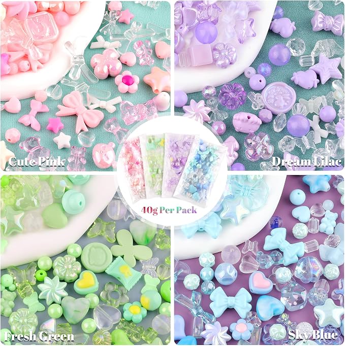 210-270PCS TINKRSTUFF Assorted Acrylic Beads - Image 4