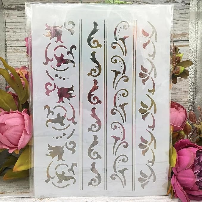 TIAMECH A4 Reusable Border Edge Corner Stencil - Image 4