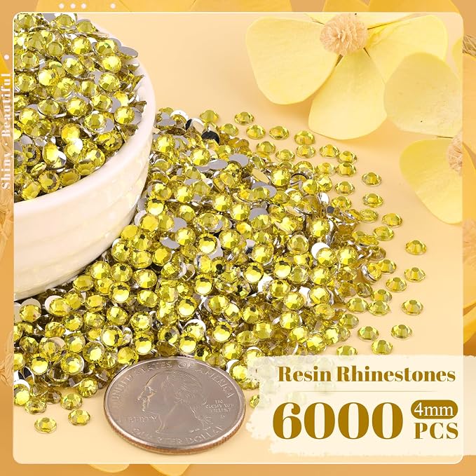 6000PCS 4mm Resin Rhinestones Bulk - Image 2