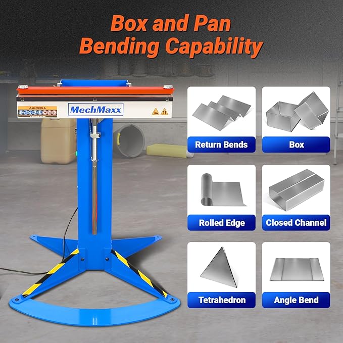 24'' Industrial Magnetic Pan and BOX Heavy Duty Sheet Metal Brake 20 Gauge Capacity Shear Press Brake, Model MSMB650E