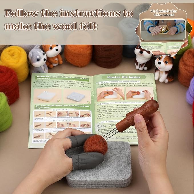 ZXIIXZ Needle Felting Kit, 24 Colors Felting Wool Kit - Image 3