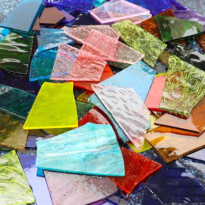 LITMIND 2.2LB Transparent Mixed-Color Stained Glass Scraps - Image 4