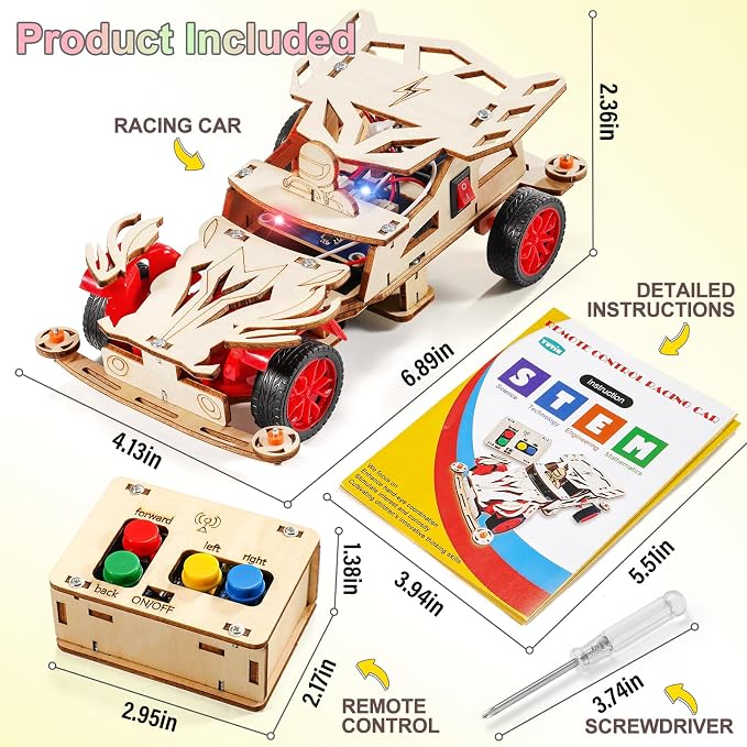 STEM Toys for Ages 8-13, Remote Control Model Car Building Science Kits | 8 9 - Image 3