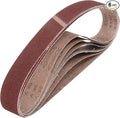 HARFINGTON 2 x 36 Inch Sanding Belts, 6 Pcs 80 Grit Aluminum Oxide Abrasive Belt Sander File Belt for Woodworking, Metal Polishing, Knife Sharpener