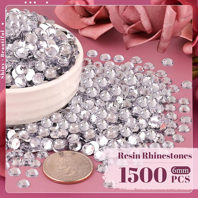 1500PCS 6mm Resin Rhinestones Bulk - Image 2