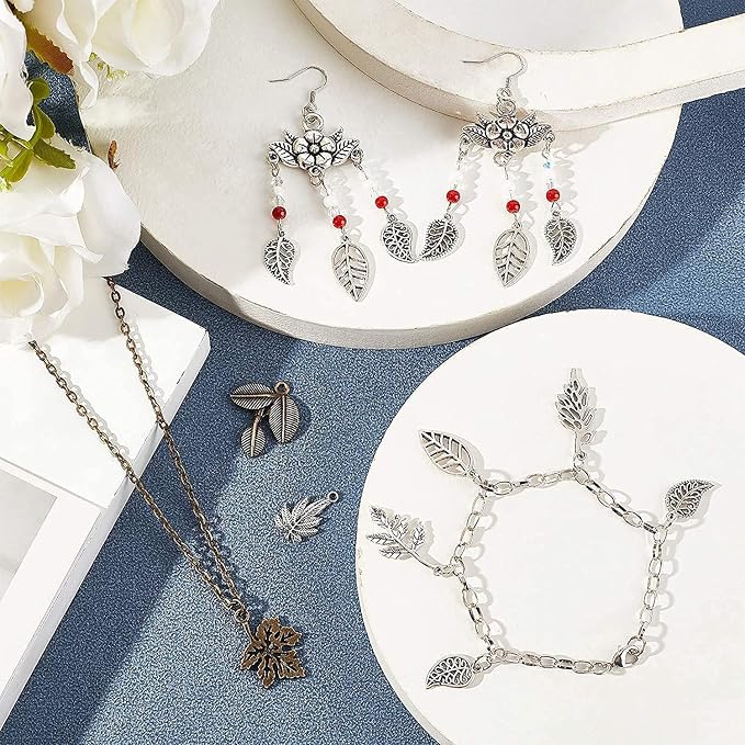 PH PandaHall 14 Styles Tree Leaf Charms - Image 2