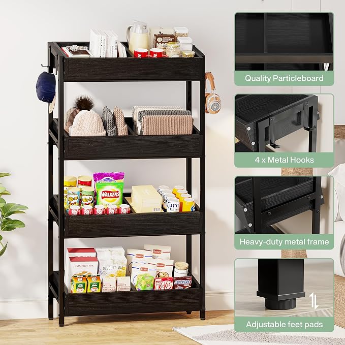 Tribesigns 4-Tier Retail Snack Display Shelf, Snack Rack Display Stand - Image 6