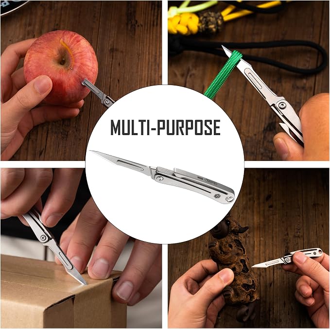 KeyUnity KK07 Precision Craft Utility Blade Titanium Handle Mini Cutting Tool - Image 5