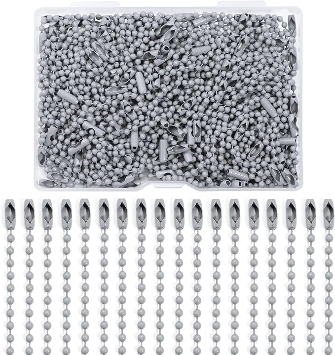 Lemonkey 100Pcs Ball Beads Chains Bulk, 4 Inch Dog Tag Metal Small Chains by Lemonkey
