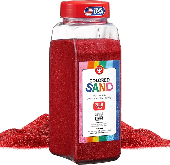 Hygloss Colored Sand for Crafts – 3 lb Bottle by HyglossProductsInc