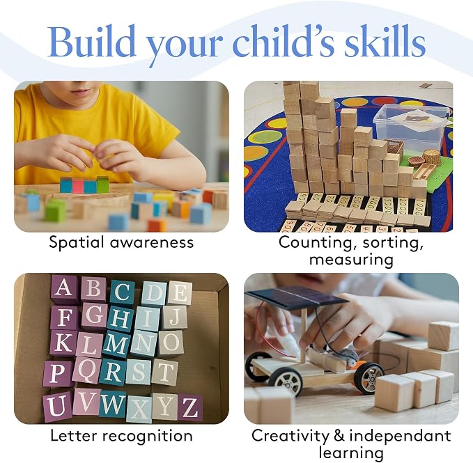 DIY Wooden Cubes 1/2-inch, Unfinished Wood Blocks - Image 6