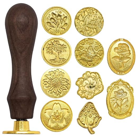 Wax Seal Stamp Kit, DIY Crafts, Greeting Cards, Gift Decoration by Unknown