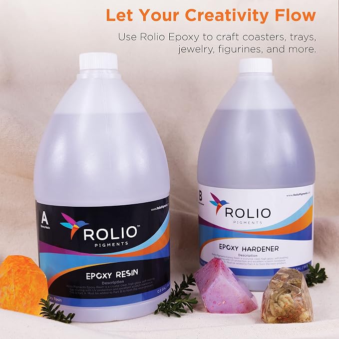 Rolio - Epoxy Resin and Hardener 1 Gallon Kit Self Leveling, Crystal Clear - Image 5