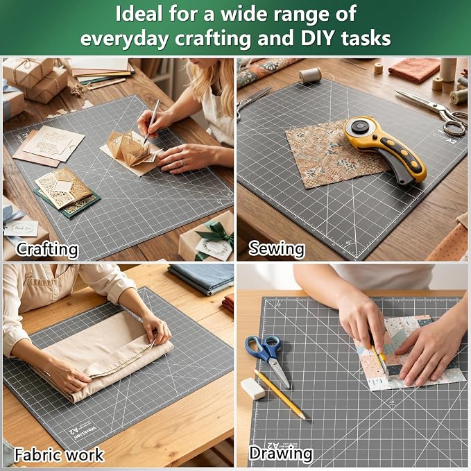 WorkLion Cutting Mat for Sewing: 24''x18'' Double-Sided Sewing Cutting Mat - Image 7