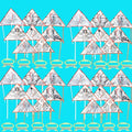 20 Pack DIY Coloring Kite Kit for Kids Pre-Printed Cartoon Animal Pattern Kites by VAIPI