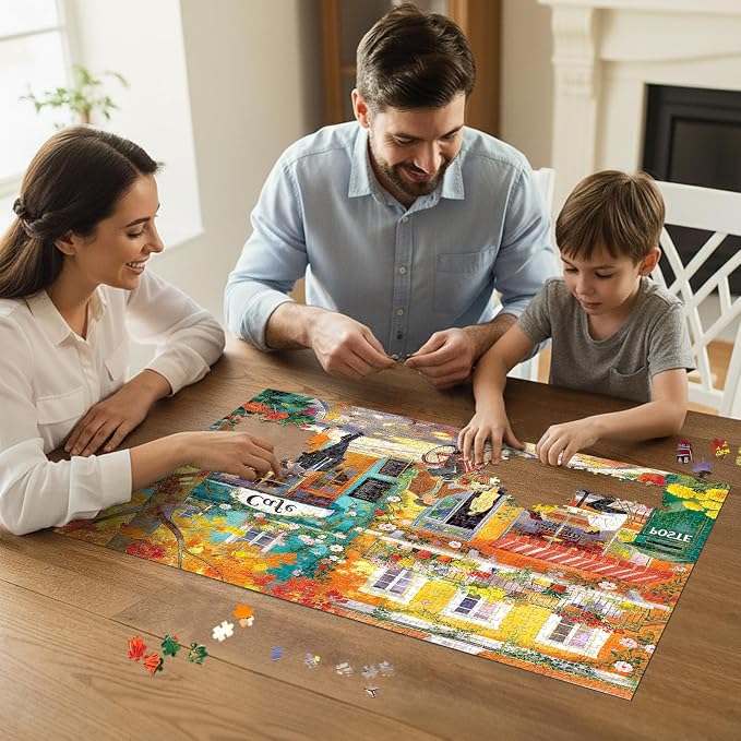 Romantic Cafe Puzzles for Adults 1000 Pieces, Impossible Hard Difficult - Image 5