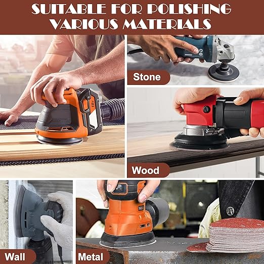 80 Grit Mouse Sander Sandpaper, Jamiikury 5 Hole Detail Sander Sandpaper Palm Sander Paper Mouse Sanding Pads Hook and Loop Sanding Sheets - Pack of 50