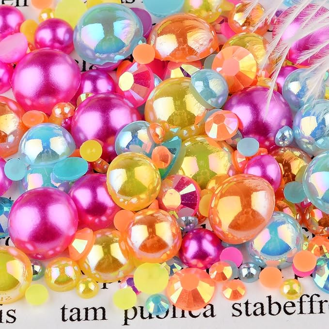 3900+ Pcs Rhinestones and Pearls Kit, 2-10mm Flatback Gems - Image 4