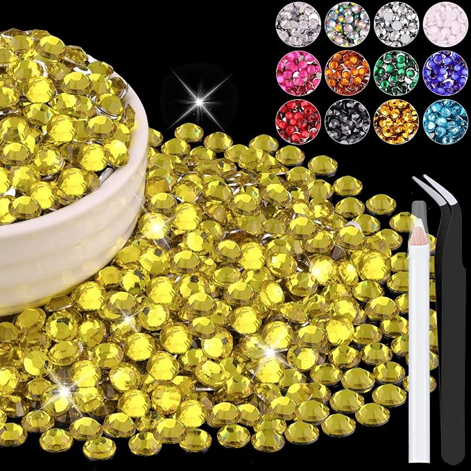1500PCS 6mm Resin Rhinestones Bulk by BELLEBOOST