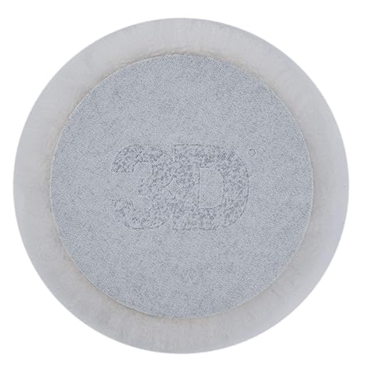 3D Lambswool Cutting Pad | Heavy Compound Cutting | Superior Finish for Painted Surfaces | 100% Wool | 6” Round Pad