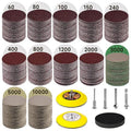 308 Pieces 3 Inch Sanding Discs, GOH DODD Wet Dry Sandpaper with Interface Pad and Backer Plate 1/4" 1/8" Shank, 60-10000 Grits Grinding Abrasive Sand Paper for Auto Metal Glass Resin Wood Sanding