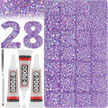 36000Pcs Lavender Rhinestones for Bedazzling, Resin Flat Back Crystal Stone by Worthofbest
